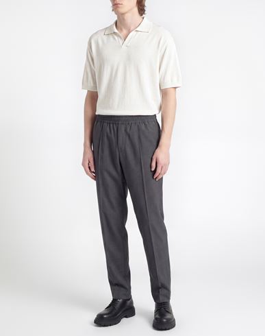 Man Pants Grey Size 34 Cotton, Polyamide, Elastane