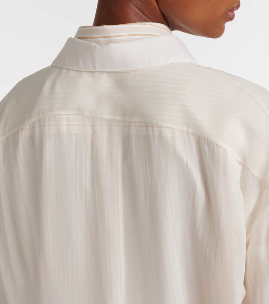 Nesson oversized striped cupro shirt