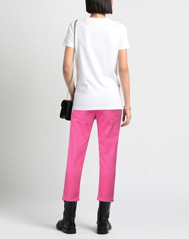 Woman Pants Fuchsia Size 26 Cotton, Elastane