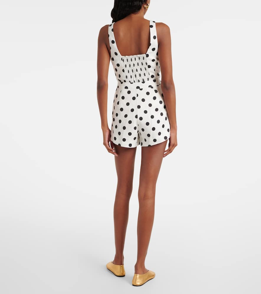 Rosalie polka-dot linen shorts