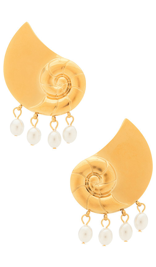 Casa Clara Nami Earrings in Metallic Gold