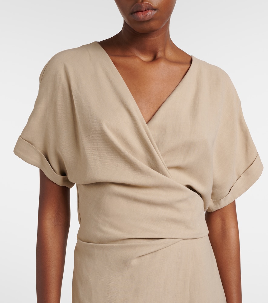 Draped wrap dress