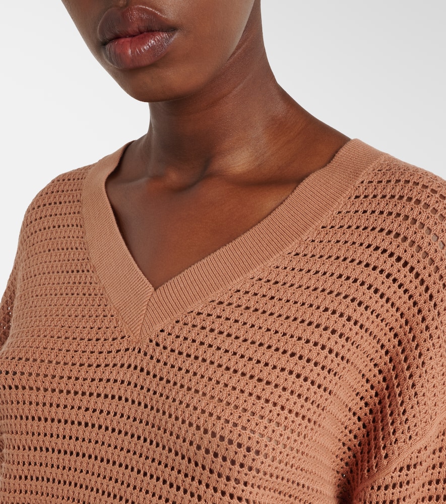 Gaia open-knit cotton sweater