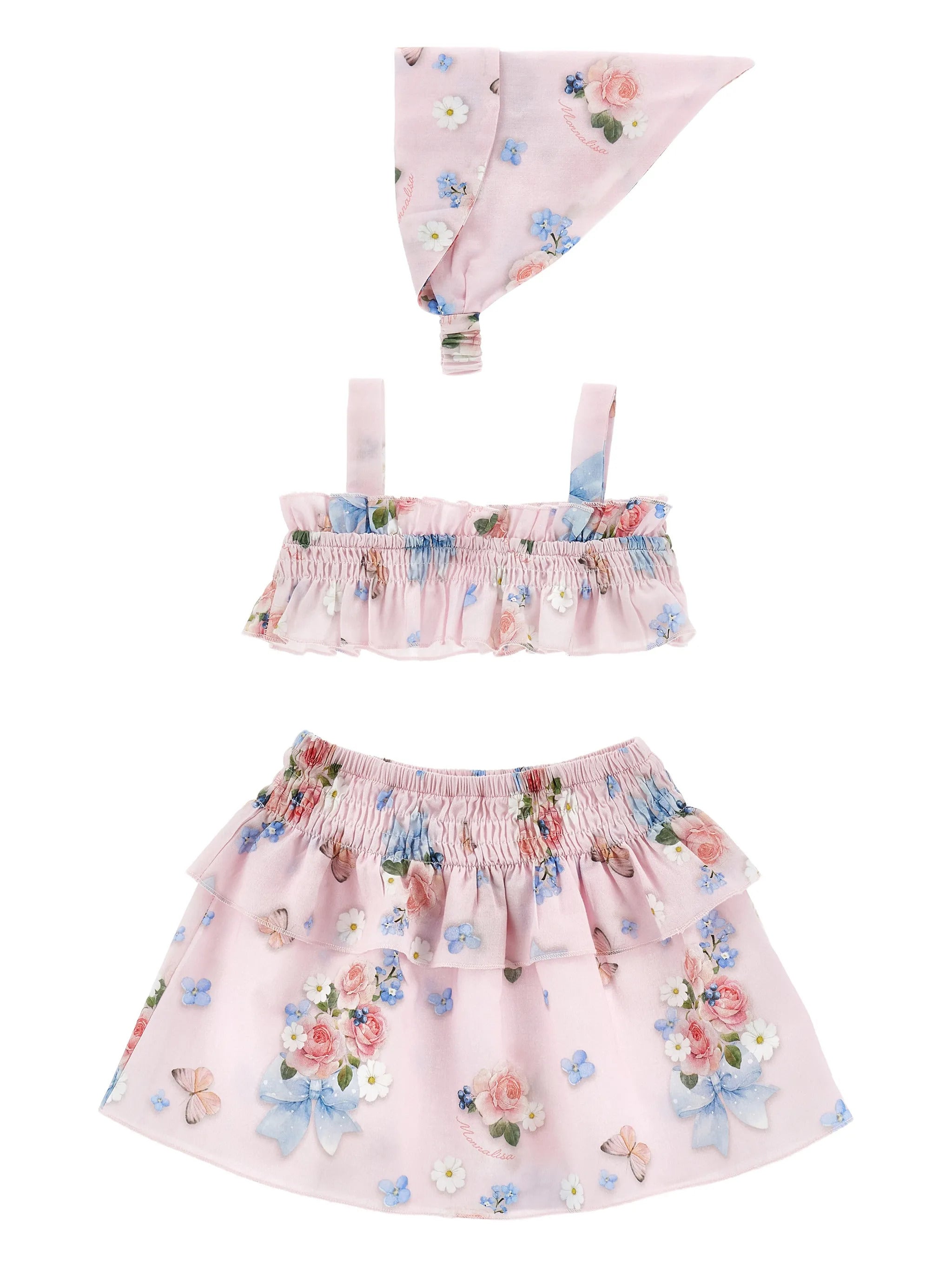 Mini Floral Ruffled Dress with Sophisticated Waistband