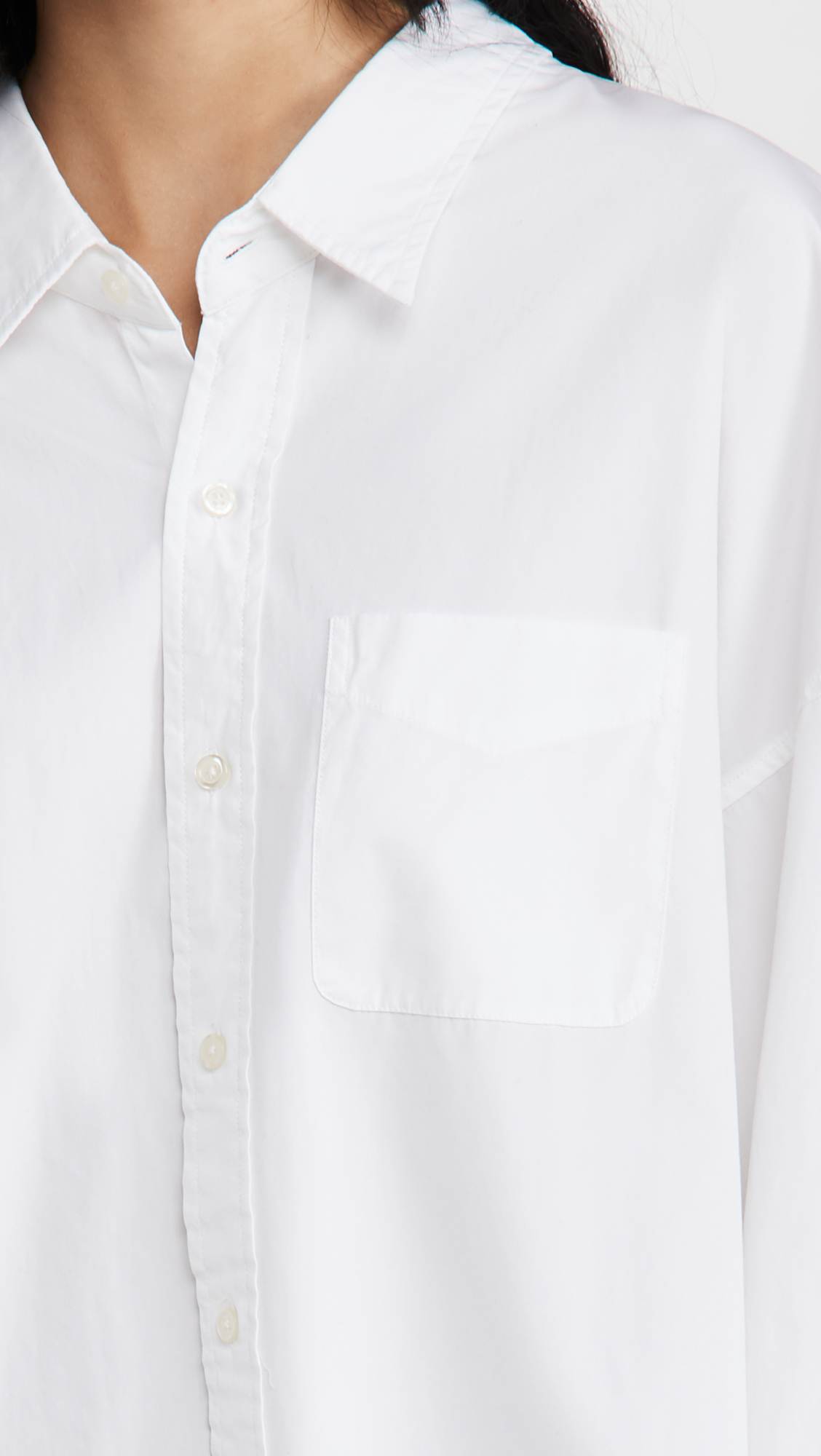 Drop Neck Oxford Shirt
