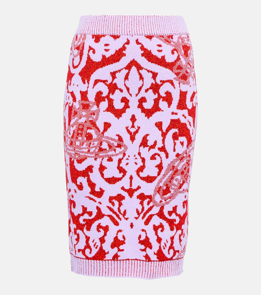 Vivienne Westwood Iron Orb jacquard midi skirt