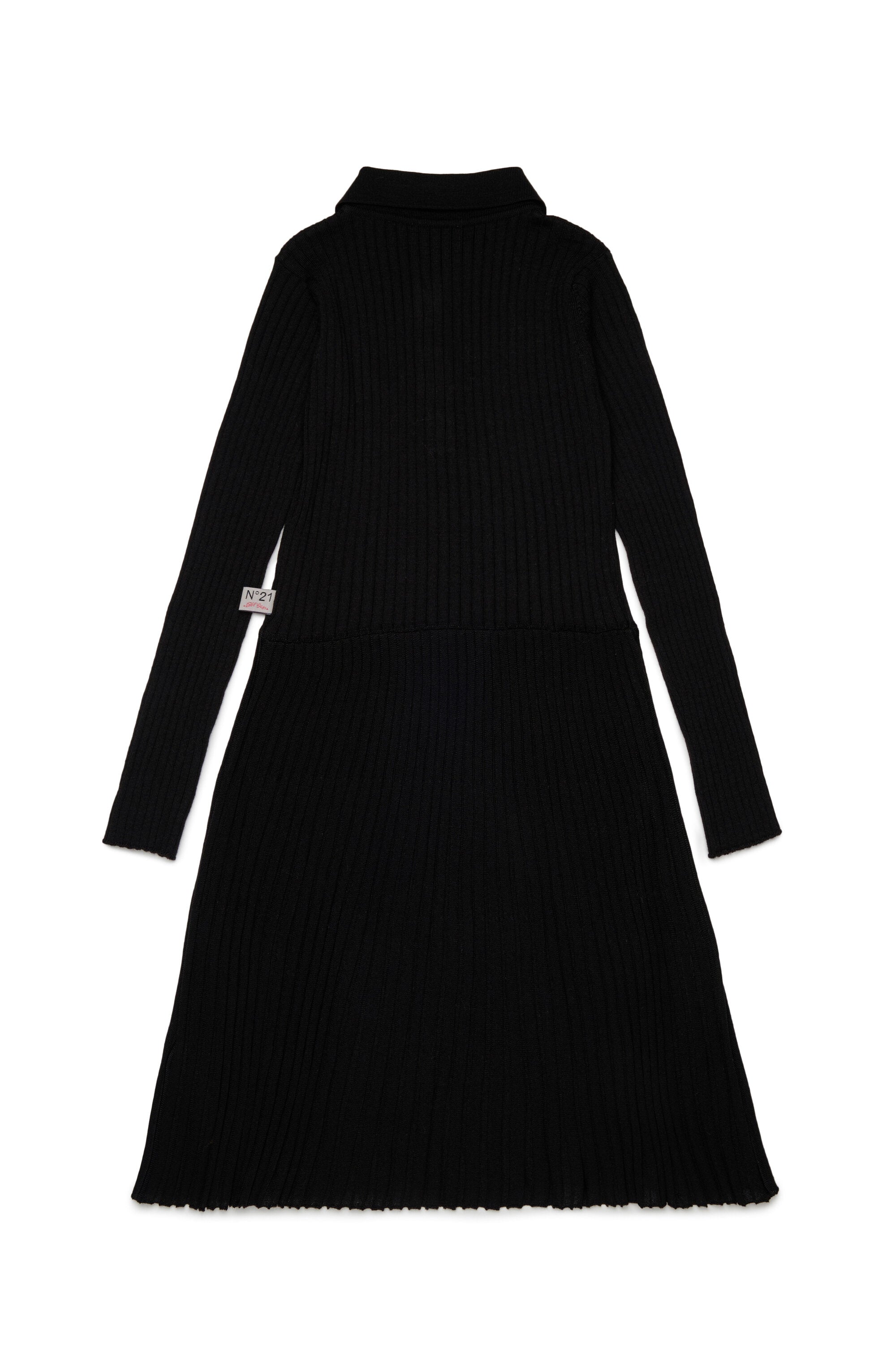 For Kids - Abito polo in maglia a costine - Noir