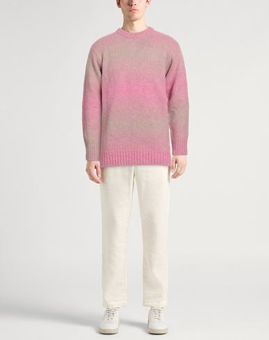 Man Sweater Pink Size 38 Baby alpaca wool, Nylon