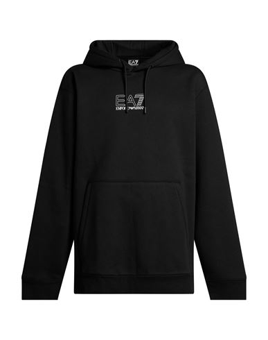 Man Sweatshirt Black Size S Cotton, Polyester