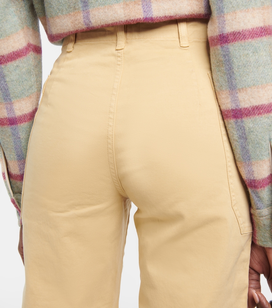 High-rise cropped cargo pants