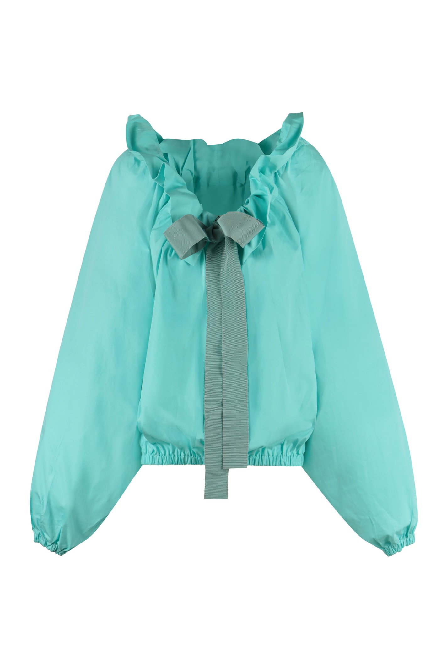 Iconic Volume cotton blouse - Green