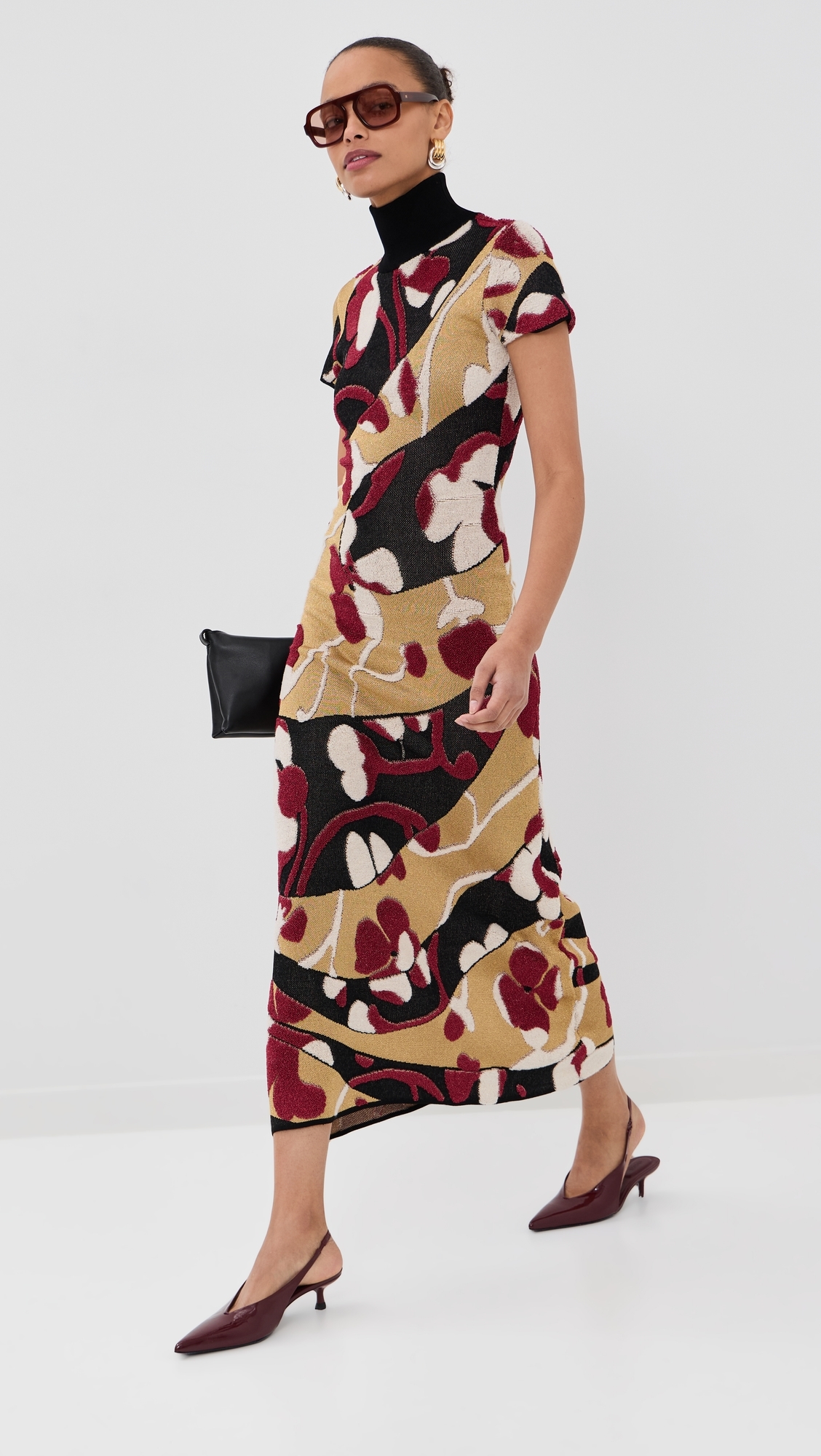 Herald Long Dress Multicolor Gold/Purple/Black