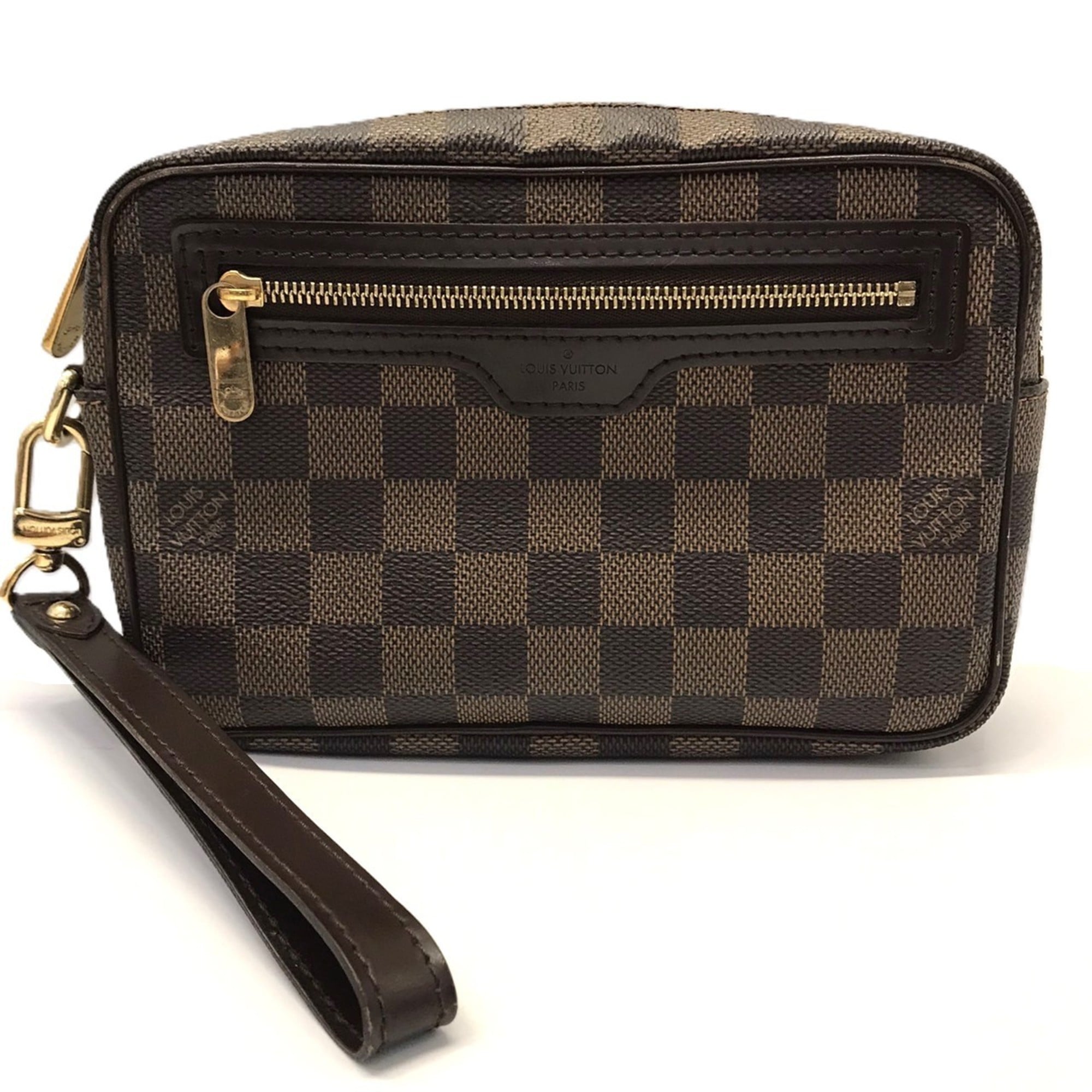 Louis Vuitton Damier Damier Canvas Ebene Damier Canvas Clutch Bag Pochette Pre-Owned