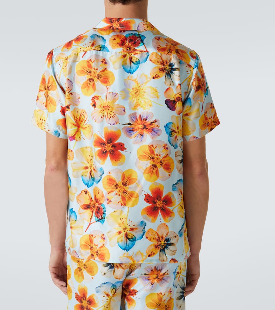 Hibbert floral silk bowling shirt