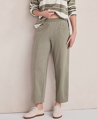 Ann Taylor Haven Well Within Organic Cotton Interlock Barrel Leg Pants
