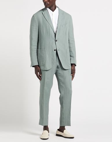 Man Suit Sage green Size 42 Linen