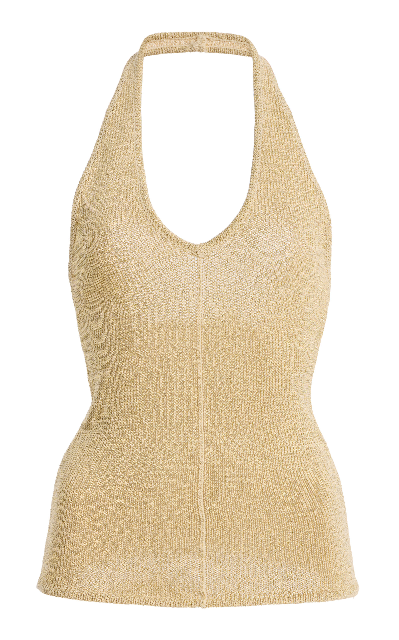 Exclusive La Isla Lurex Knit Halter Top - Moda Operandi