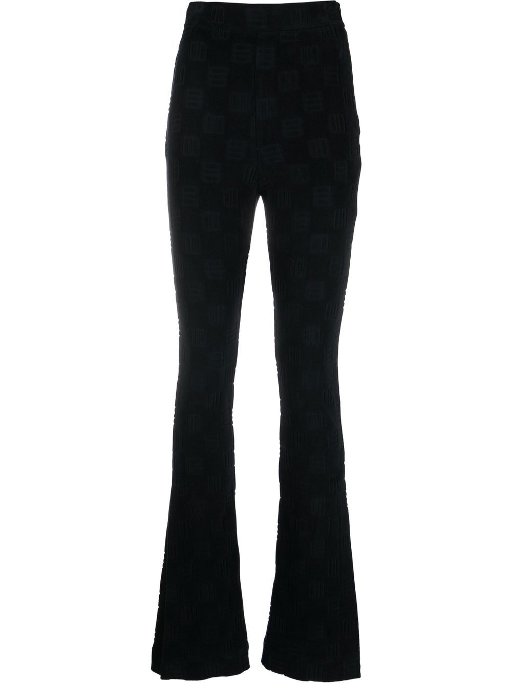 High-waist flared trousers - Black