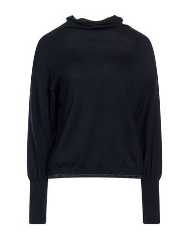 Woman Turtleneck Midnight blue Size 2 Merino Wool