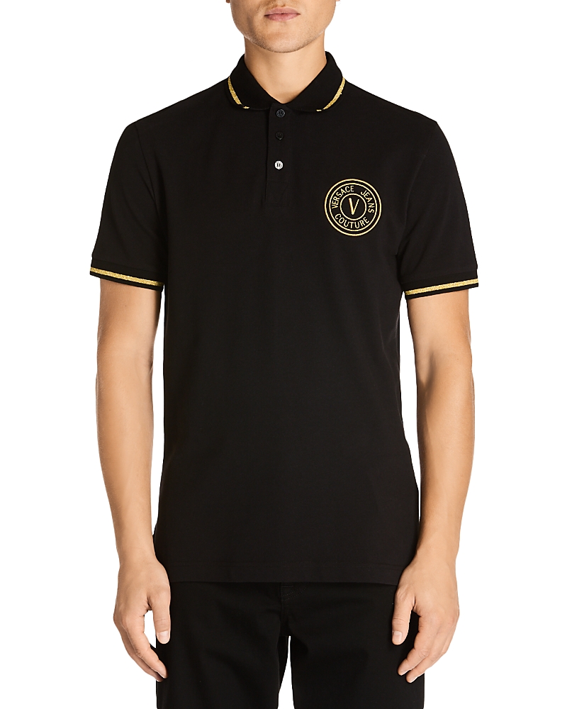 Logo-embroidered polo shirt - Black