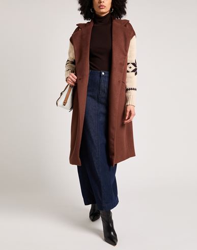 Woman Coat Brown Size S Polyester
