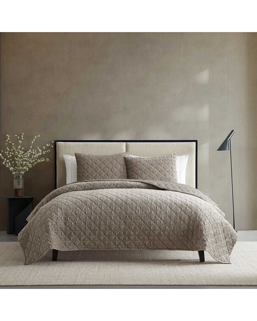Crushed Velvet Solid Quilt Set