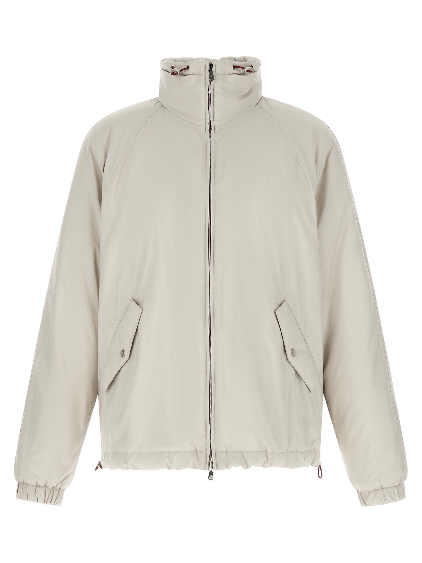 Water-Repellent Nylon Shell Jacket — White
