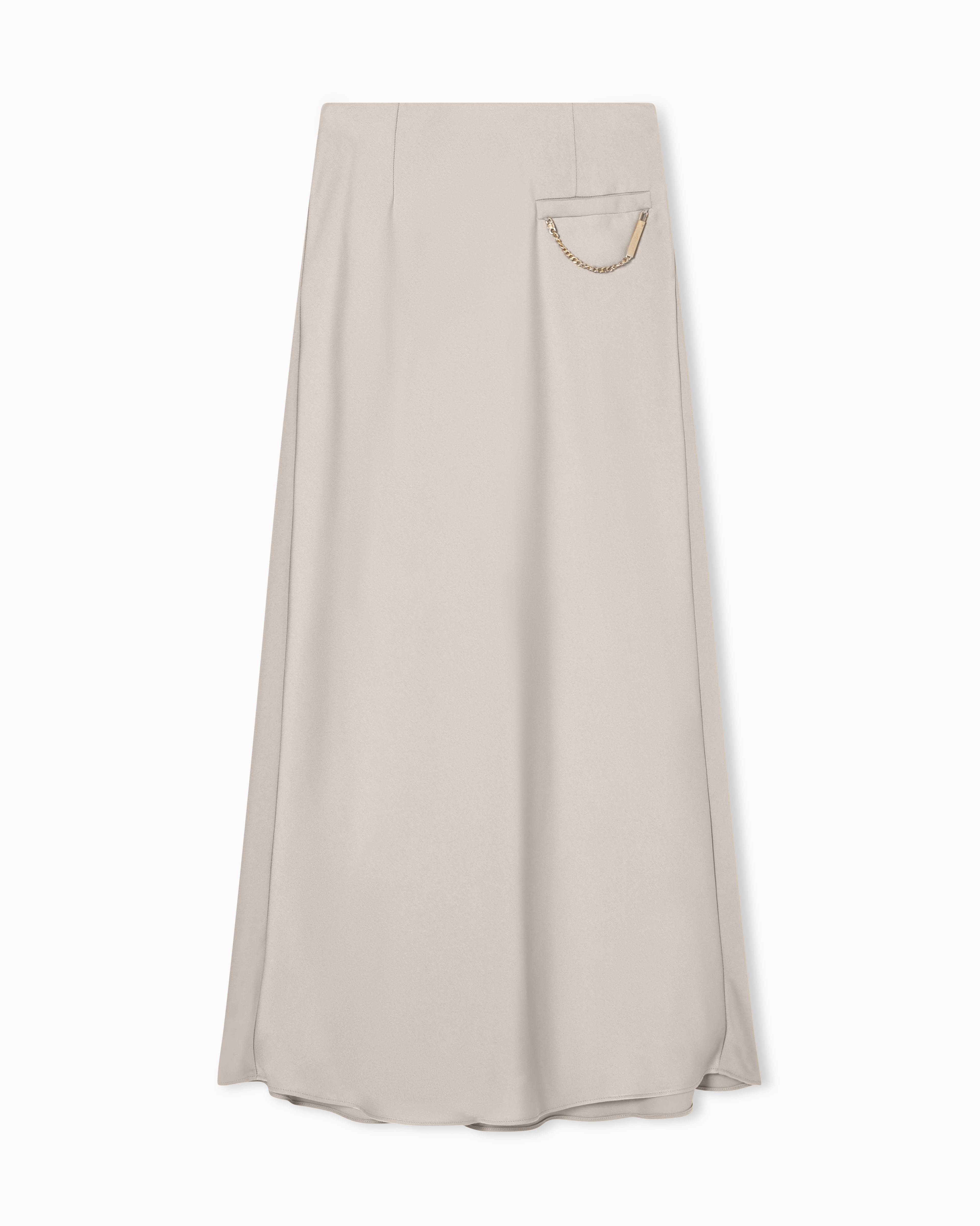 Long Flowing Skirt in Recycled Crepe Satin