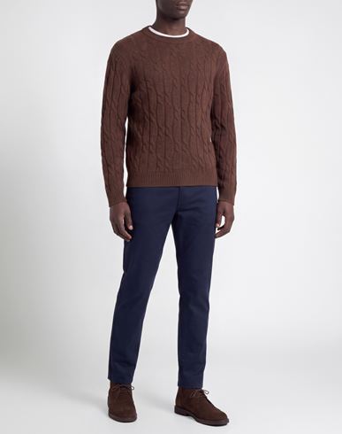 Man Sweater Brown Size L Wool, Polyamide