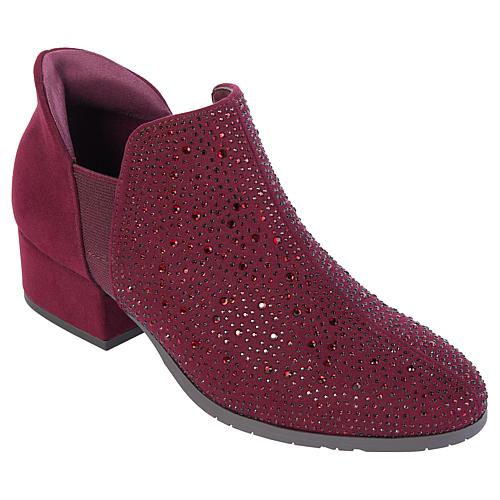 Reaction Sandra EZ-On Step-In Jeweled Bootie - Red