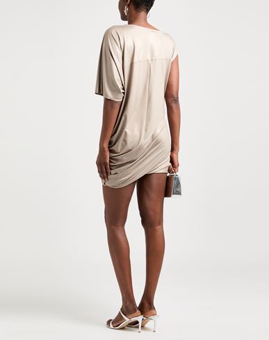Woman Mini dress Taupe Size S Polyester, Elastane