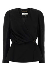 Wrap Blouse — Black