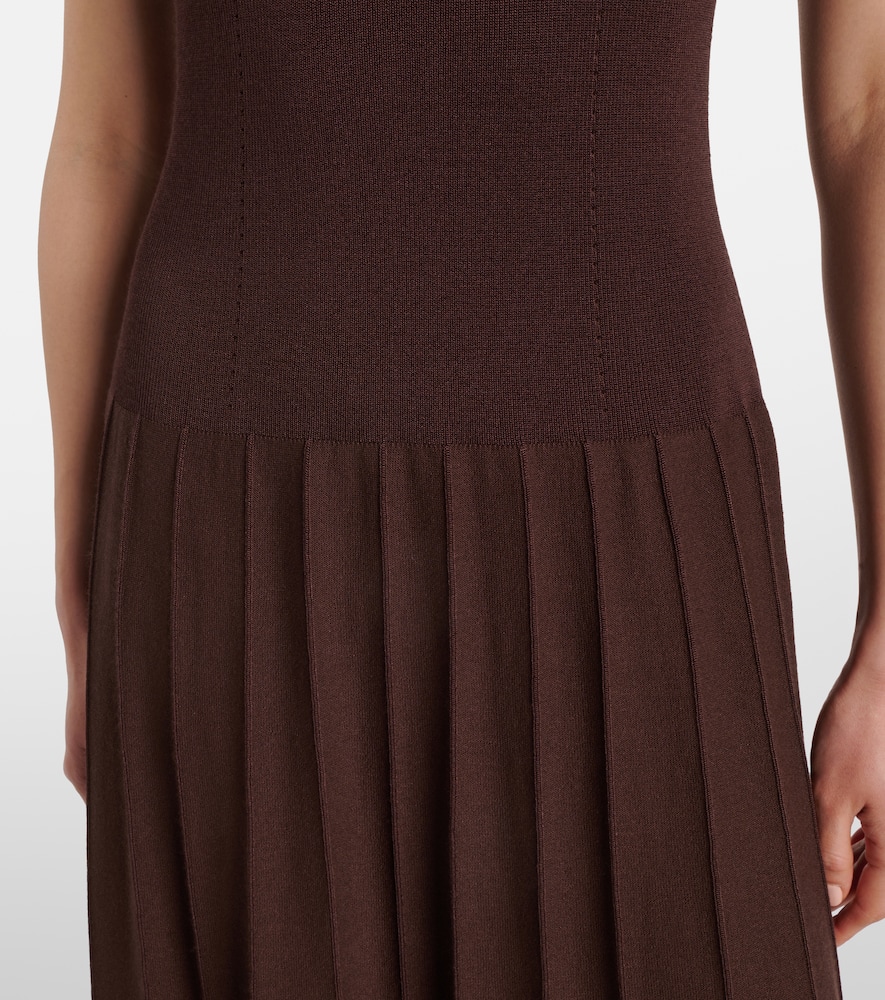 Pleated midi dress