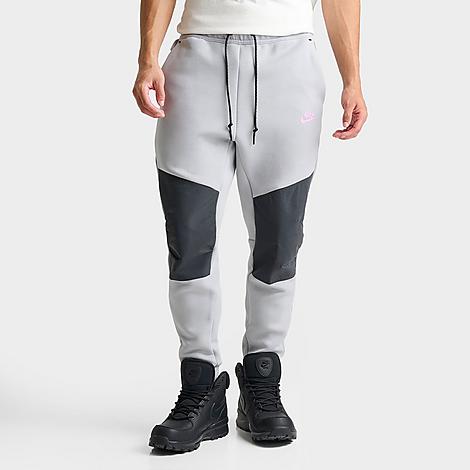 Men's Sportswear Tech Fleece Jogger Pants in Light Smoke Grey/Anthracite/Pink Foam