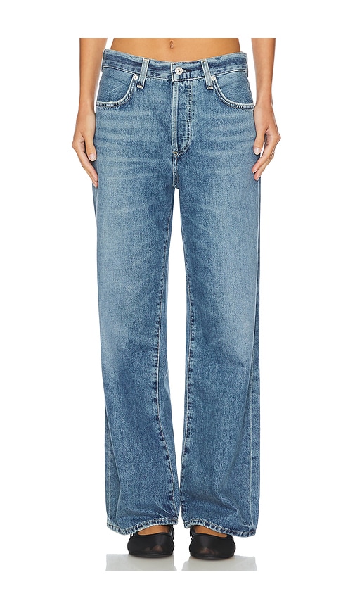 Citizens of Humanity Annina Petite Wide Leg Jeans in Denim-Medium. 33P. Also in 28P