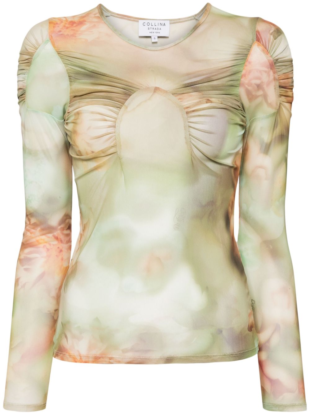 Graphic print top - Yellow