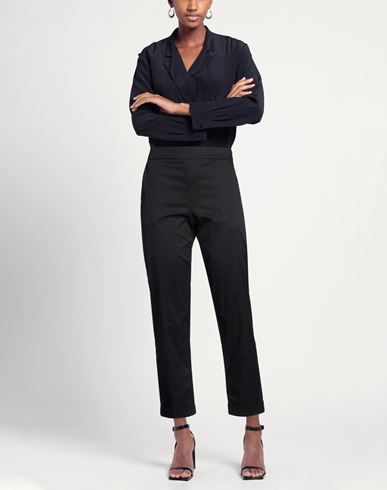 Woman Pants Black Size 4 Cotton, Nylon, Elastane