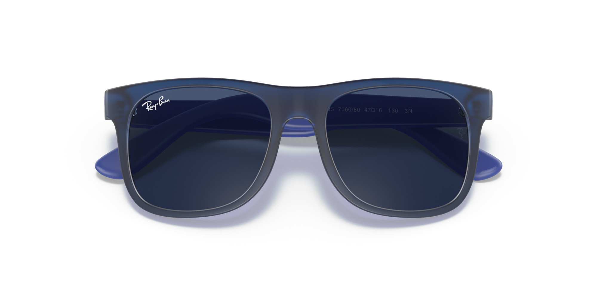 Ray - Ban Kid Ray - Ban RJ9069S JUNIOR JUSTIN 706080 Sunglasses Injected Blue Blue Squared Norma