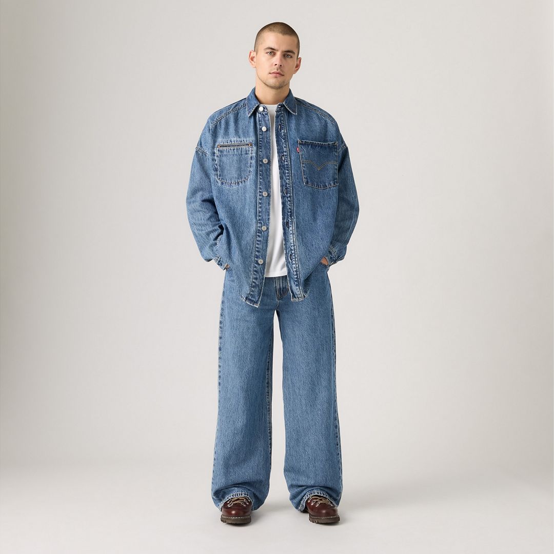 Twisted Baggy Wide Leg Men's Jeans 33x32