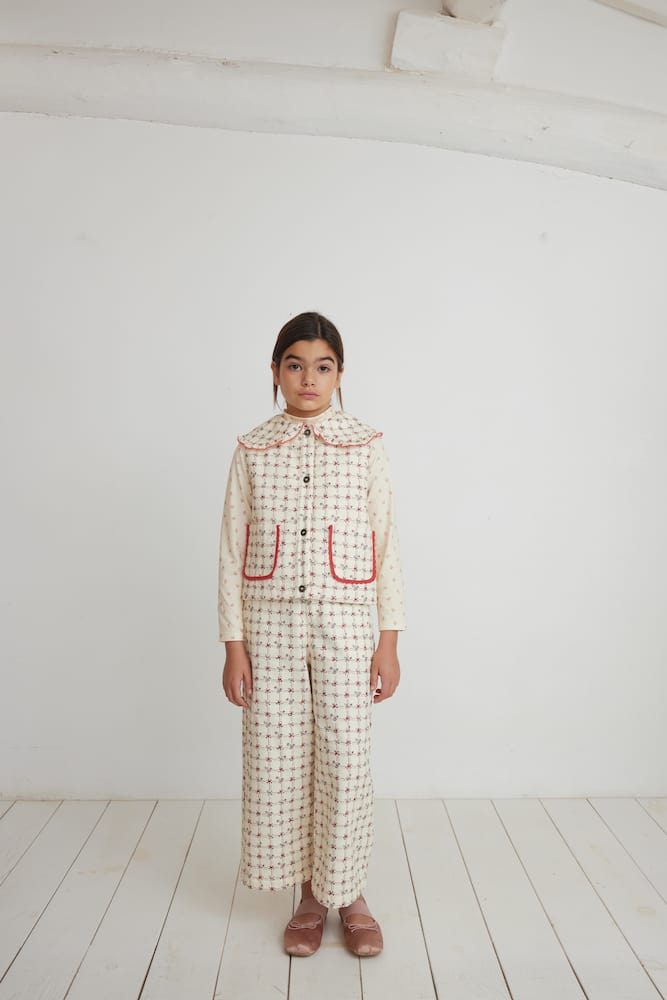 Lissy floral cotton straight pants
