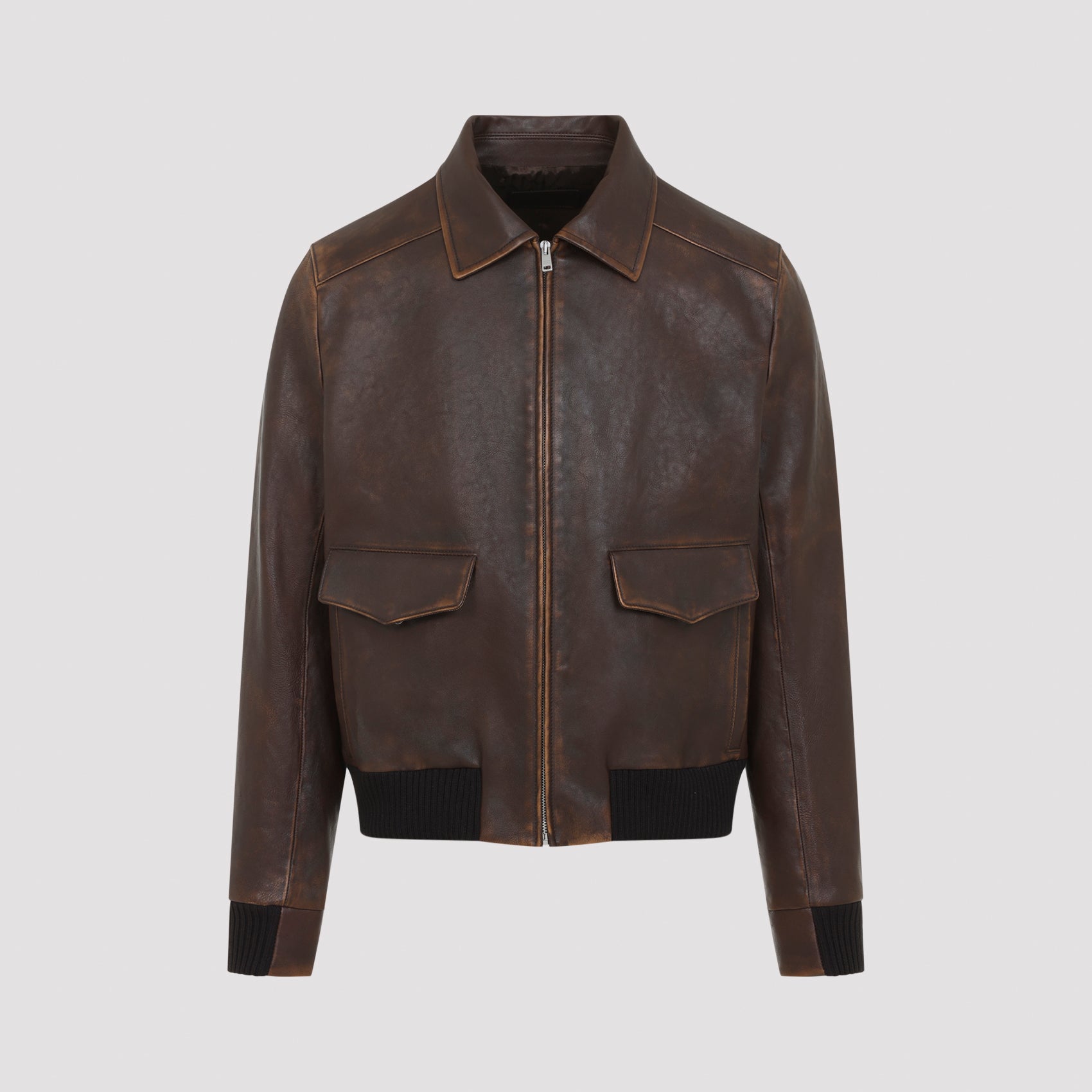 Men's Leather Bomber Jacket, FW26