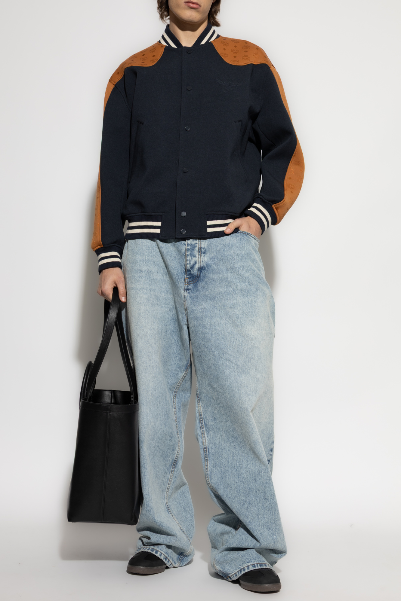Bomber Jacket, Men's, Navy Blue