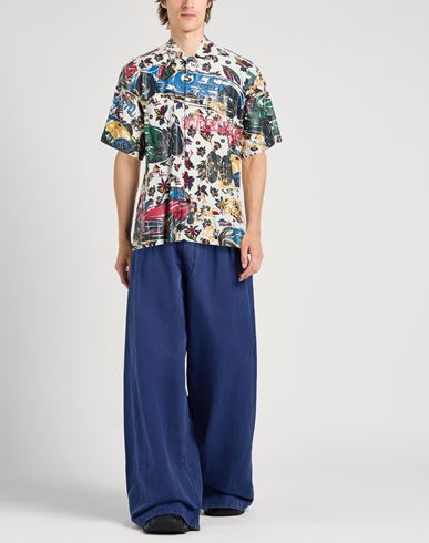 Man Shirt Blue Size 3 Rayon, Cotton