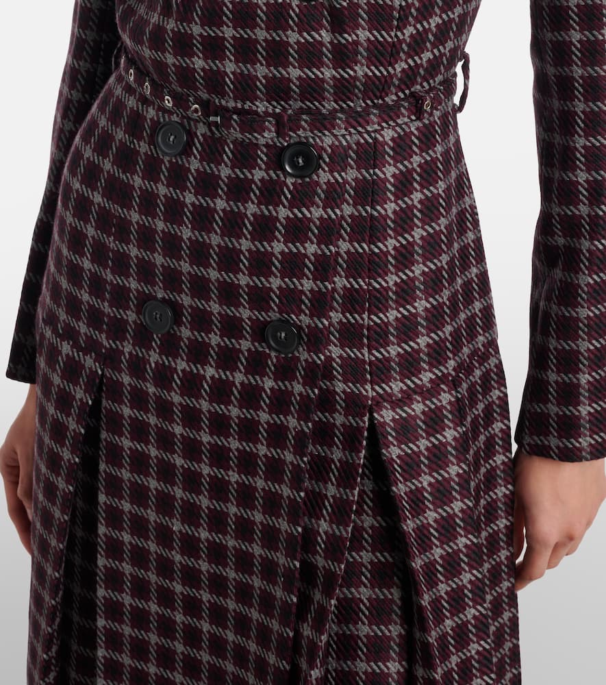 Chaney houndstooth wool-blend midi dress