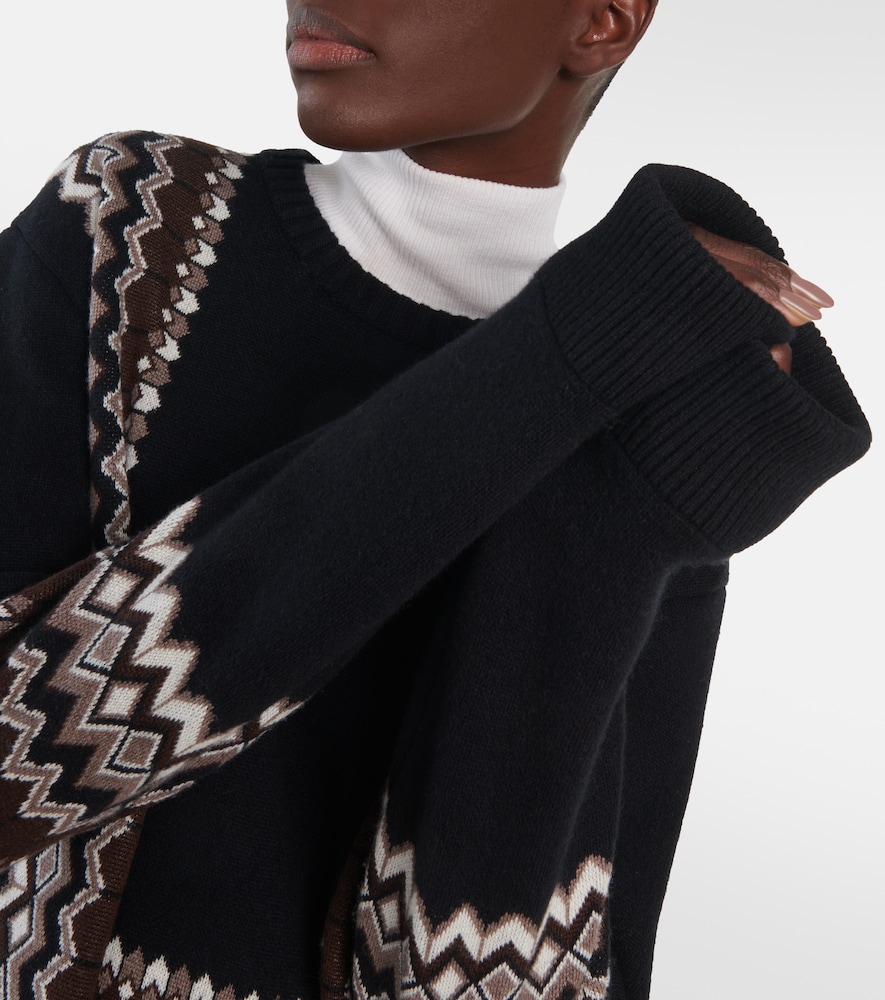 Wool-blend jacquard sweater