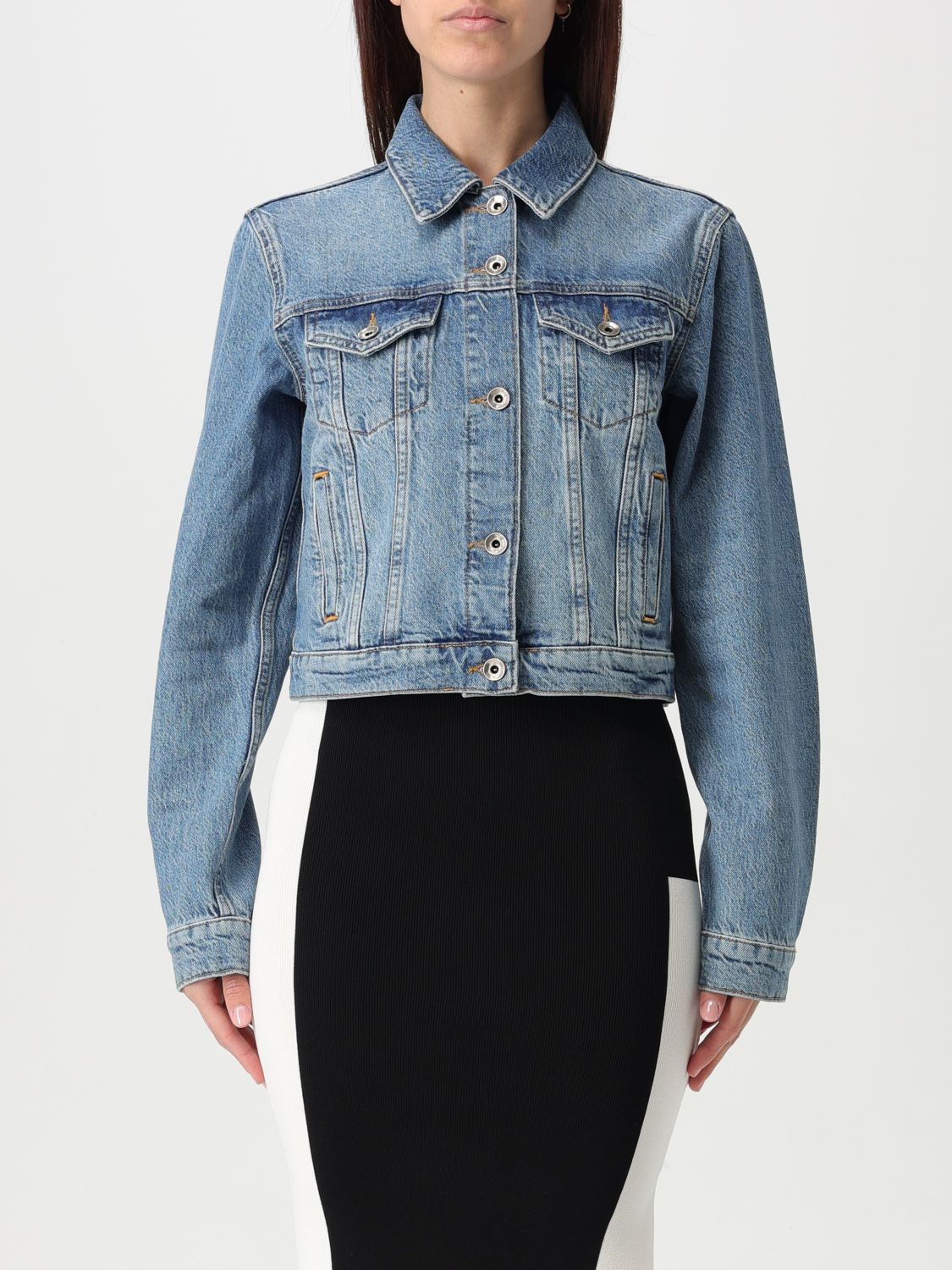 Cropped denim jacket - Blue