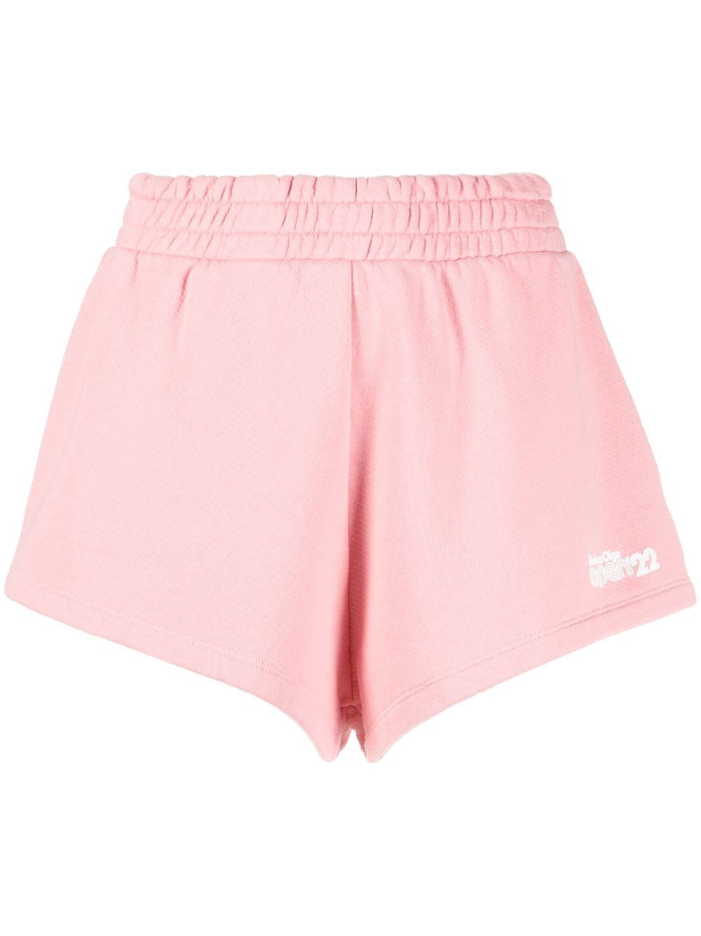 Logo-print cotton shorts - Pink