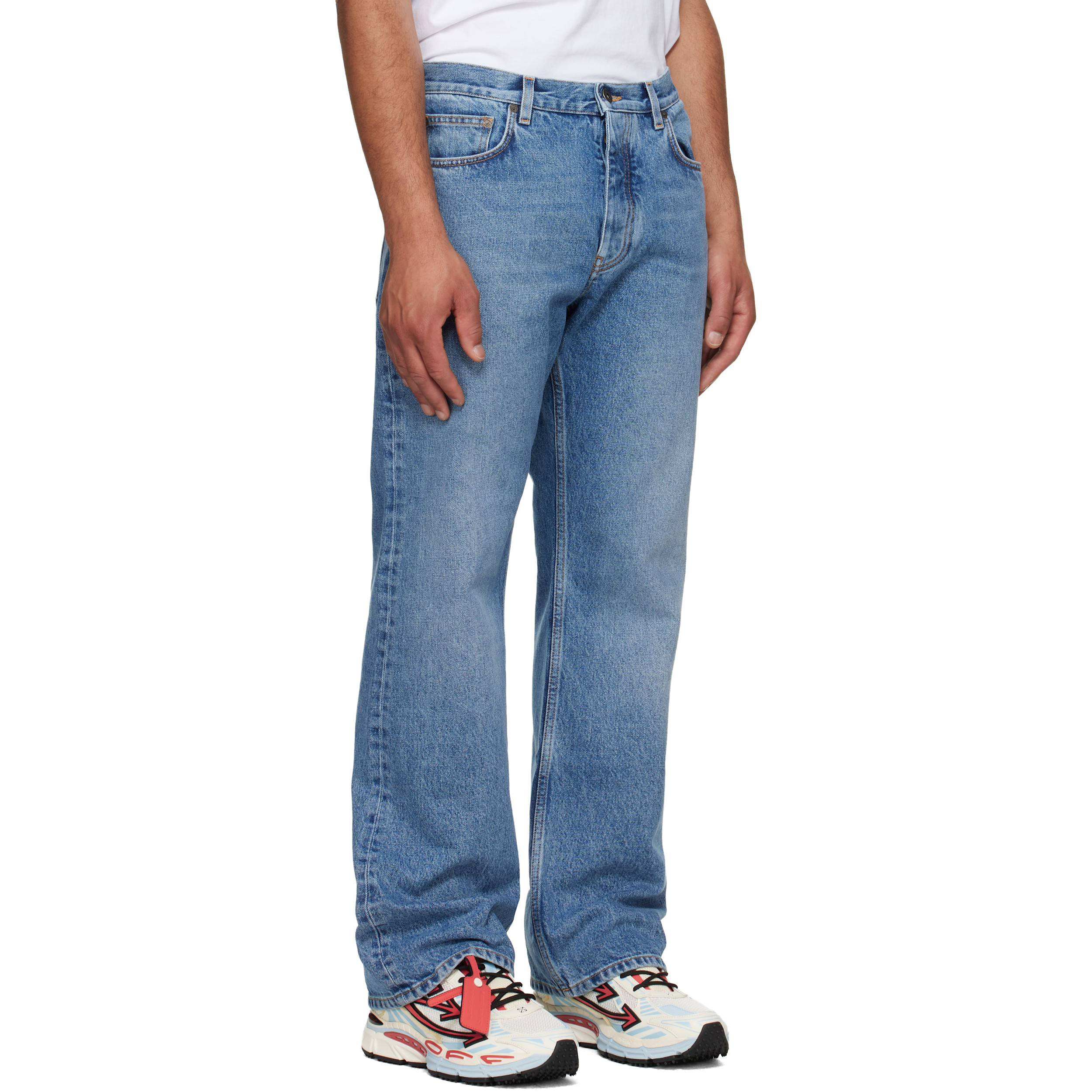 Blue Half Arrow Slim Relaxed Jeans