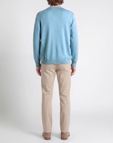Man Sweater Light blue Size 46 Virgin Wool