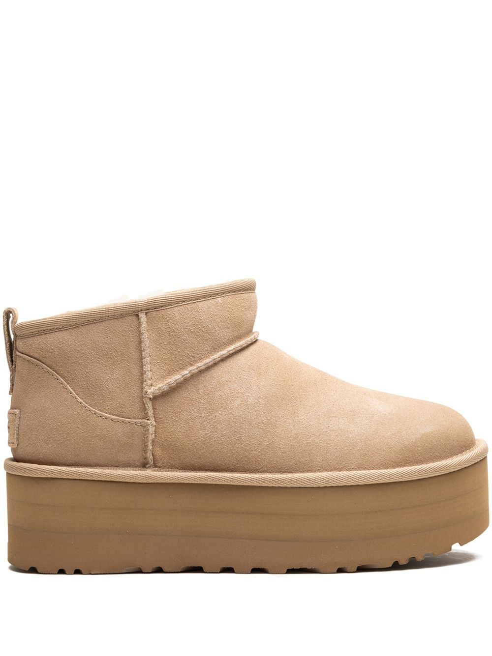 Classic Ultra Mini Platform "Sand" boots - Neutrals